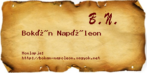 Bokán Napóleon névjegykártya